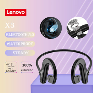 Lenovo X3 หูฟังบลูทูธไร้สาย พร้อมไมโครโฟน กันน้ํา สําหรับเล่นกีฬา