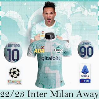 เสื้อกีฬาแขนสั้น ลายทีมชาติฟุตบอลชั้นนํา Inter M 22 23 คุณภาพสูง ไซซ์ S - 2XL