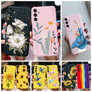 เคสโทรศัพท์ซิลิโคน TPU แบบนิ่ม ลายดอกทานตะวัน สีแคนดี้ สําหรับ Samsung Galaxy A24 4G 2023 A24