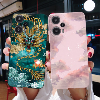 เคสซิลิโคนนิ่ม ลายมังกร สําหรับ Xiaomi Poco F5 Redmi Note 12 Turbo 2023 PocoF5 F 5