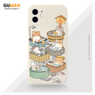 GUMAN เคสไอโฟน เคสซิลิโคนนุ่มกันกระแทกการ์ตูนน่ารักตลก เคสโทรศัพท์ Compatible for iPhone 15 14 13 12 11 Pro Max SE 2020 X XR XS 8 7 6 6S Plus พลัส XYM2102