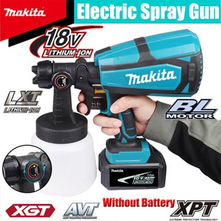 ใหม่ Makita เครื่องพ่นสีไฟฟ้า ไร้แปรงถ่าน 1000 มล. 2000W 18V ถอดออกได้ สําหรับแบตเตอรี่ลิเธียม 2023