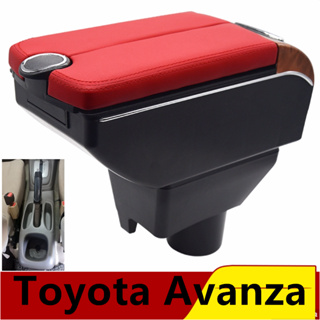 Toyota Avanza 2003 ถึง 2011 G คอนโซลที่เท้าแขนกล่องคอนโซลกลางปรับได้กล่องเก็บอุปกรณ์ในรถยนต์ Retrofit ชิ้นส่วนภายในที่มีการชาร์จ USB อินเทอร์เฟซที่วางแก้วที่วางแขน