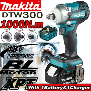 (พร้อมส่ง ส่งฟรี) ประแจไฟฟ้าไร้สาย Makita DTW300 18V 1/2 นิ้ว ชาร์จได้