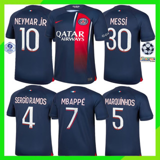 เสื้อกีฬาแขนสั้น ลายทีมชาติฟุตบอลไทย 23-24 psg ชุดเหย้า AAA คุณภาพสูง