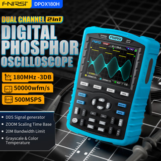 Fnirsi DPOX180H เครื่องกําเนิดสัญญาณดิจิทัล ออสซิลโลสโคป 180MHz -3DB 50000wfms/s ช่องคู่ 20Mhz ZOOM XY FFT