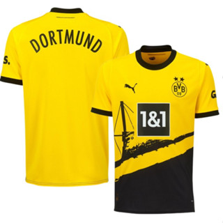 เสื้อกีฬาแขนสั้น ลายทีมชาติฟุตบอล Borussia Dortmund 2023 24 ชุดเหย้า สําหรับผู้ใหญ่