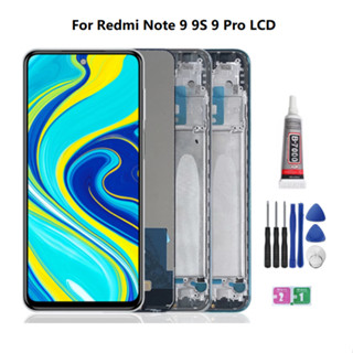 หน้าจอแสดงผล LCD พร้อมกรอบ แบบเปลี่ยน สําหรับ Redmi Note 9S Redmi Note 9 Pro