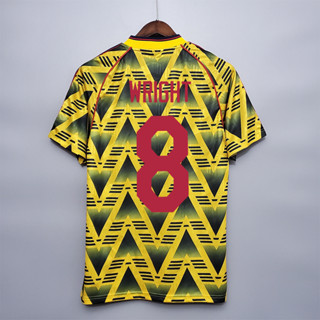 เสื้อกีฬาแขนสั้น ลายทีมชาติฟุตบอล Arsenal WRIGHT 92-93 คุณภาพสูง สไตล์เรโทร