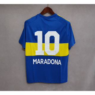 เสื้อกีฬาแขนสั้น ลายทีมชาติฟุตบอล MARADONA 81-82 คุณภาพสูง สไตล์เรโทร