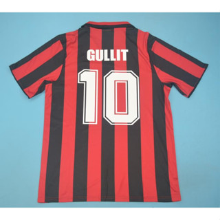 เสื้อกีฬาแขนสั้น ลายทีมชาติฟุตบอล AC Milan GULLIT VAN BASTEN MALDINI BARESI 88-89 ชุดเหย้า คุณภาพสูง สไตล์เรโทร