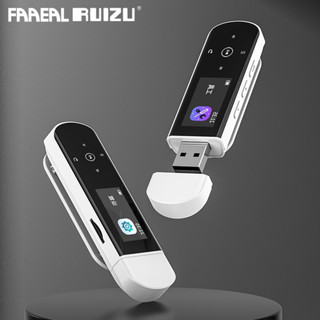 Faaeal RUIZU X69 เครื่องเล่นเพลง MP3 ดิจิทัล แบบพกพา ไม่มีหน่วยความจําในตัว USB แฟลชไดรฟ์ หน้าจอ LCD เครื่องนับก้าว FM รองรับการ์ด TF เปลือกโลหะ บลูทูธ Walkman