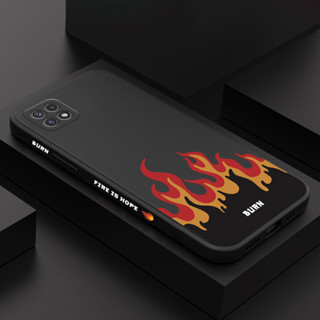 เคสโทรศัพท์มือถือแบบนิ่ม ลาย Fierce Fire สร้างสรรค์ สําหรับ Samsung Galaxy A22 A12 4G 5G A02 A02S