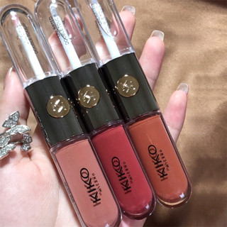 Kiko milano ลิปกลอส milano kiko ลิปสติก sephora สปอยเลอร์ หัวคู่ ลิปสติกใส ไม่จํากัด ขนาด 6 มล.