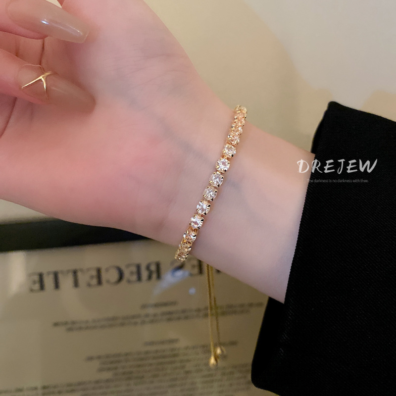 DREJEW สร้อยข้อมือ ประดับเพทาย หรูหรา ระดับไฮเอนด์ เข้ากับทุกการแต่งกาย สไตล์เกาหลี