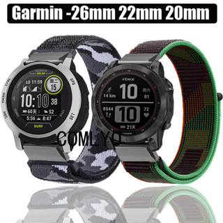 สายนาฬิกาข้อมือไนล่อน แบบนิ่ม สําหรับ Garmin Fenix 7X 7 7S 6X 6 6S PRO Solor Enduro EPIX Gen 2 Tactix 7 PRO Instinct 2X 2 2S Crossover Sports 5X 5 5S