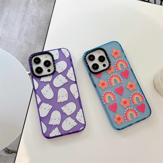 Casetify เคสโทรศัพท์มือถือ TPU นิ่ม กันกระแทก ลายดอกไม้สีรุ้ง แวววาว สําหรับ iPhone 14 Pro Max 12 13 Pro Max 11 13 14