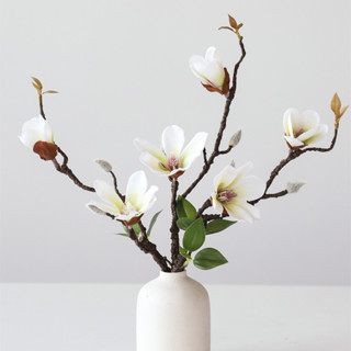 ดอกแมกโนเลียประดิษฐ์ ยาว 40 ซม. พร้อม 2 หัว สําหรับตกแต่งบ้า…
