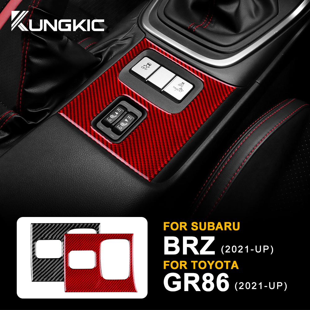 สติกเกอร์คาร์บอนไฟเบอร์ สําหรับติดตกแต่งภายในรถยนต์ Subaru BRZ Toyota GR86 2021-2024