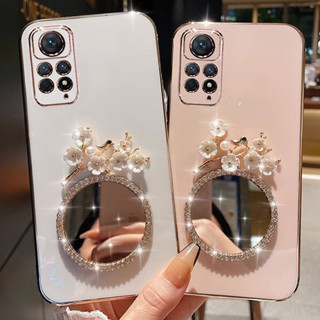 เคสซิลิโคนนิ่ม พร้อมกระจก สําหรับ Redmi Note 11 Note 11S Redmi Note 11 Pro 4G 5G Note 10 Pro Redmi 10C Note 9S Note 9 Pro