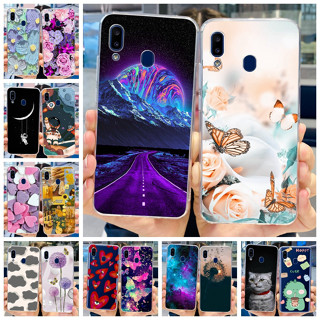 เคสโทรศัพท์ ซิลิโคนนิ่ม แบบใส ลายผีเสื้อ สําหรับ Samsung Galaxy A20 A205 SM-A205F A30 SM-A305F A 20