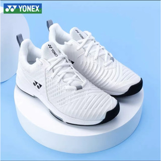 ใหม่ YONEX SHBTF4 รองเท้าเทนนิส ระบายอากาศ กันลื่น สีขาว ครบรอบ 75 ปี SHTS3WACEX สําหรับทุกเพศ