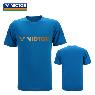 ใหม่ Victor เสื้อผ้าแบดมินตัน แห้งเร็ว เสื้อกีฬา สําหรับผู้ชาย ผู้หญิง กางเกงขาสั้น สบาย เสื้อยืด