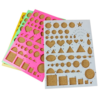 แถบกระดาษ เครื่องมือ Quilling ไม้บรรทัด เครื่องมือวาดลายฉลุสำหรับ Origami ทำ Quilling board Cork Board Template Paper กระดาษเลื่อน Filigree Mosaic Quilling DIY Craft Paper
