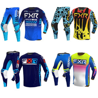 ใหม่ เสื้อแข่งรถวิบาก FXR 4 สี และกางเกงคอมโบ 2023 สําหรับผู้ชาย