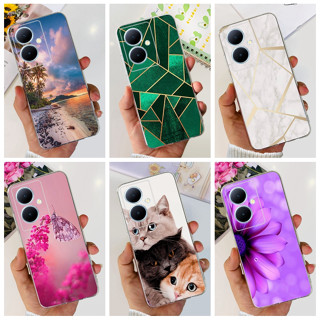 เคสโทรศัพท์ซิลิโคน TPU แบบนิ่ม ลายหินอ่อน หรูหรา สําหรับ Vivo Y78 Plus Y78+ V2271A V29 Lite 5G