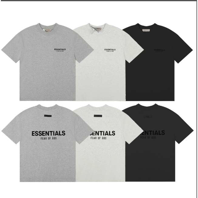 เสื้อยืดแขนสั้น คอกลม ทรงหลวม พิมพ์ลายตัวอักษร FOG แฟชั่นฤดูร้อน สําหรับผู้ชาย และผู้หญิง 2023SS