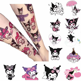 สติกเกอร์รอยสัก กันน้ํา ลาย Hello Kitty Kuromi น่ารัก สําหรับเด็กผู้หญิง 30 ชิ้น