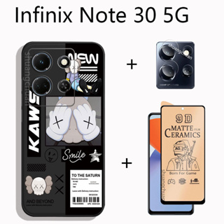 3in1 ฟิล์มกันรอยหน้าจอ ลายการ์ตูนนักบินอวกาศ Sesame Street อวกาศ เซซามีสตรีท สําหรับ Infinix note 30 5G