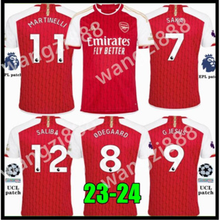 เสื้อกีฬาแขนสั้น ลายทีมชาติฟุตบอล Arsenal ทีมเหย้า 23-24 ทีมเหย้า ไซซ์ S-2XL คุณภาพสูง แห้งเร็ว สําหรับผู้ชาย