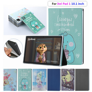 For Itel Pad 1 case 10.1 inch Protective Case Newest TPU Soft Shell Cover Itel Pad1 Cover Cartoon Shockproof Protective Case Non-slip Adjustable Stand Cover