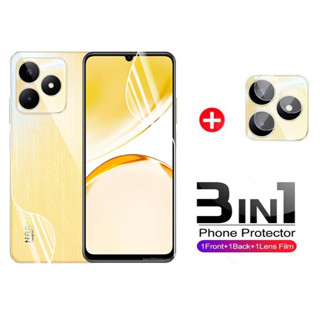 3in1 ฟิล์มไฮโดรเจล กันรอยหน้าจอ และเลนส์กล้อง สําหรับ realme C53 C55 C51 NFC Narzo N53 real me realmi 2023