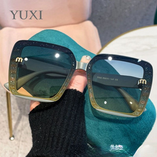 ใหม่ MUI แว่นกันแดด กรอบสี่เหลี่ยม ขนาดใหญ่ เทรนด์แฟชั่น พรีเมี่ยม ป้องกันรังสียูวี สําหรับผู้หญิง