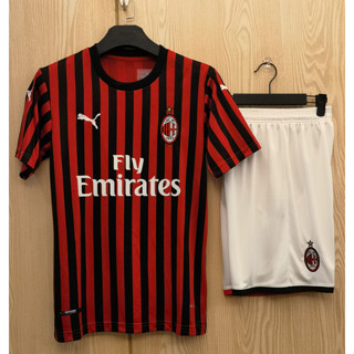 เสื้อกีฬาแขนสั้น ลายทีมชาติฟุตบอลชั้นนํา AAA 19 20 AC Milan ชุดเหย้า สําหรับผู้ใหญ่