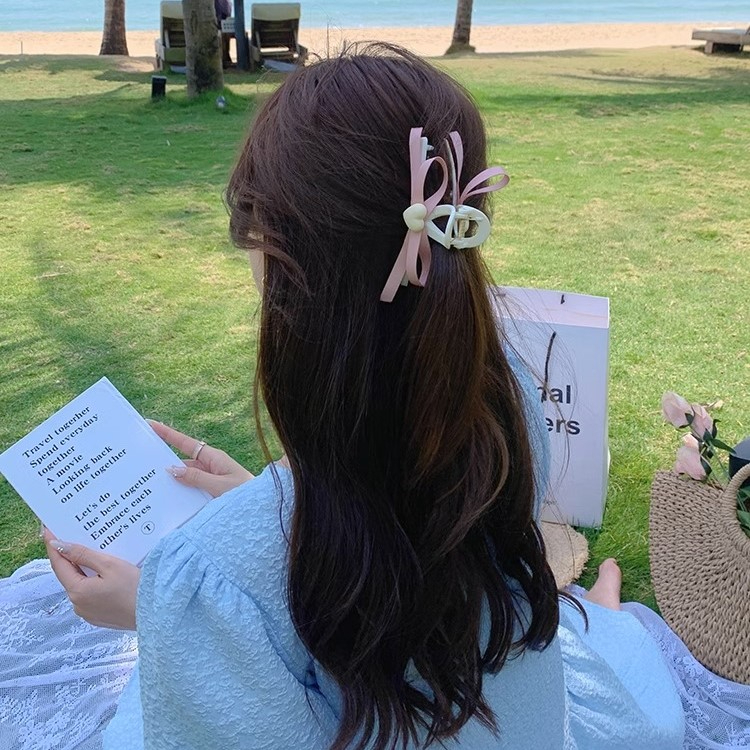 กิ๊บติดผม ริบบิ้นโบว์ หัวใจ น่ารัก แฟชั่นฤดูร้อน สไตล์เกาหลี สําหรับนักเรียน ผู้หญิง ของขวัญ