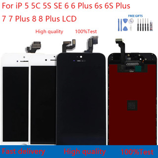 หน้าจอแสดงผล LCD แบบเปลี่ยน สําหรับ IP 4 4s 5 5C 5S SE 6 6 Plus 6S 6S Plus 7 7 Plus 8 8 Plus