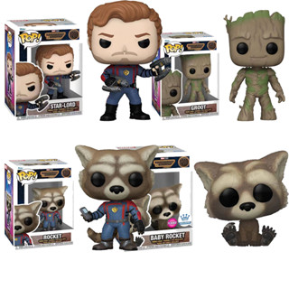 Funko Pop!  โมเดลฟิกเกอร์ Guardians of the Galaxy 3 Rocket Raccoon Groot Star-Lord ของเล่นสําหรับเด็ก