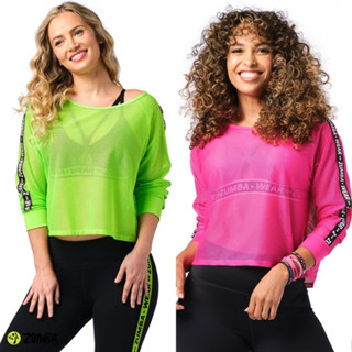 ใหม่ เสื้อครอป มีฮู้ด ลาย Zumba z1t0 2730