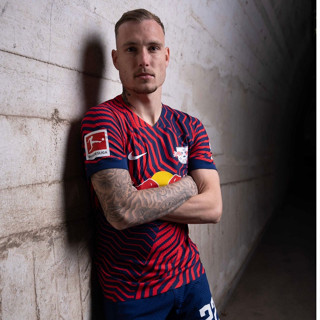 Leipzig Away 23-24 [รุ่นพัด] เสื้อยืด ลายฟุตบอล คุณภาพสูง S~2XL *