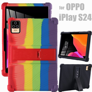 for OPPO iPlay S24 Cover Tablet Shockproof Case Soft Silicone Adjustable Stand Shell