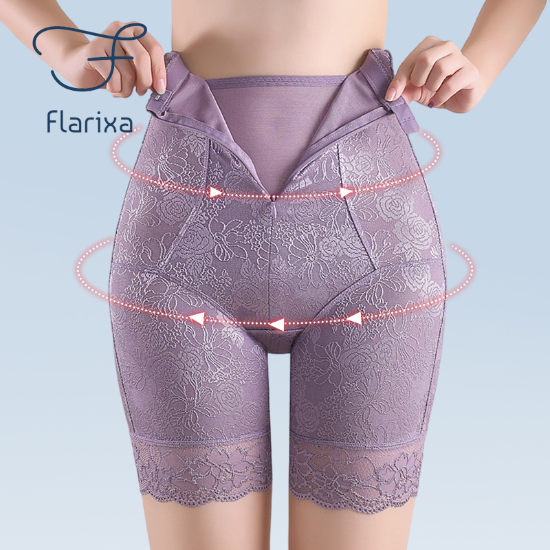 Flarixa Shaper สำหรับสุภาพสตรีเอวสูง Slim Fit ชุดชั้นในเอวเทรนเนอร์กางเกง ซิปที่แข็งแกร่งควบคุมกางเกงสะโพก