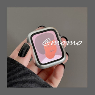 ใหม่ เคสนาฬิกาข้อมือกระจก พร้อมตัวป้องกันหน้าจอ สําหรับ Apple Watch Series 7 6 SE 5 4 3 iWatch 45 มม. 41 มม. 44 มม. 40 มม. 42 มม. 38 มม.