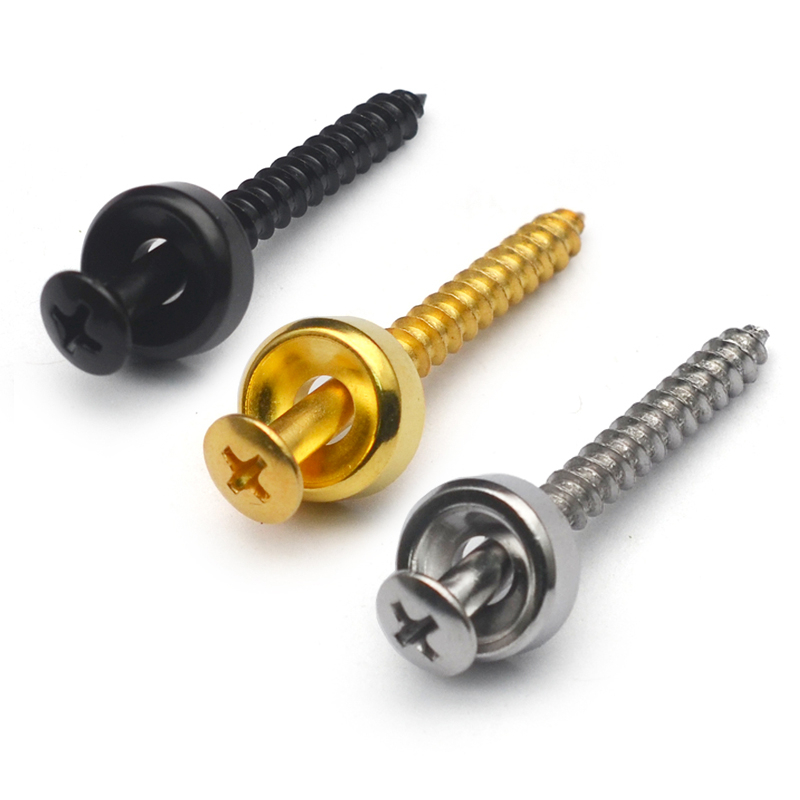 20 ชิ้น Bushings Ferrules - สําหรับยึดคอ - พร้อมสกรู (สีดํา, ทอง & โครเมียม)