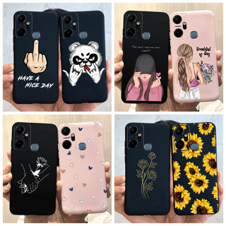 เคสโทรศัพท์มือถือ TPU แบบนิ่ม ผิวด้าน ลายดอกทานตะวัน สําหรับ INFINIX Smart 6 Plus 2022 INFINIX Smart 6Plus X6823