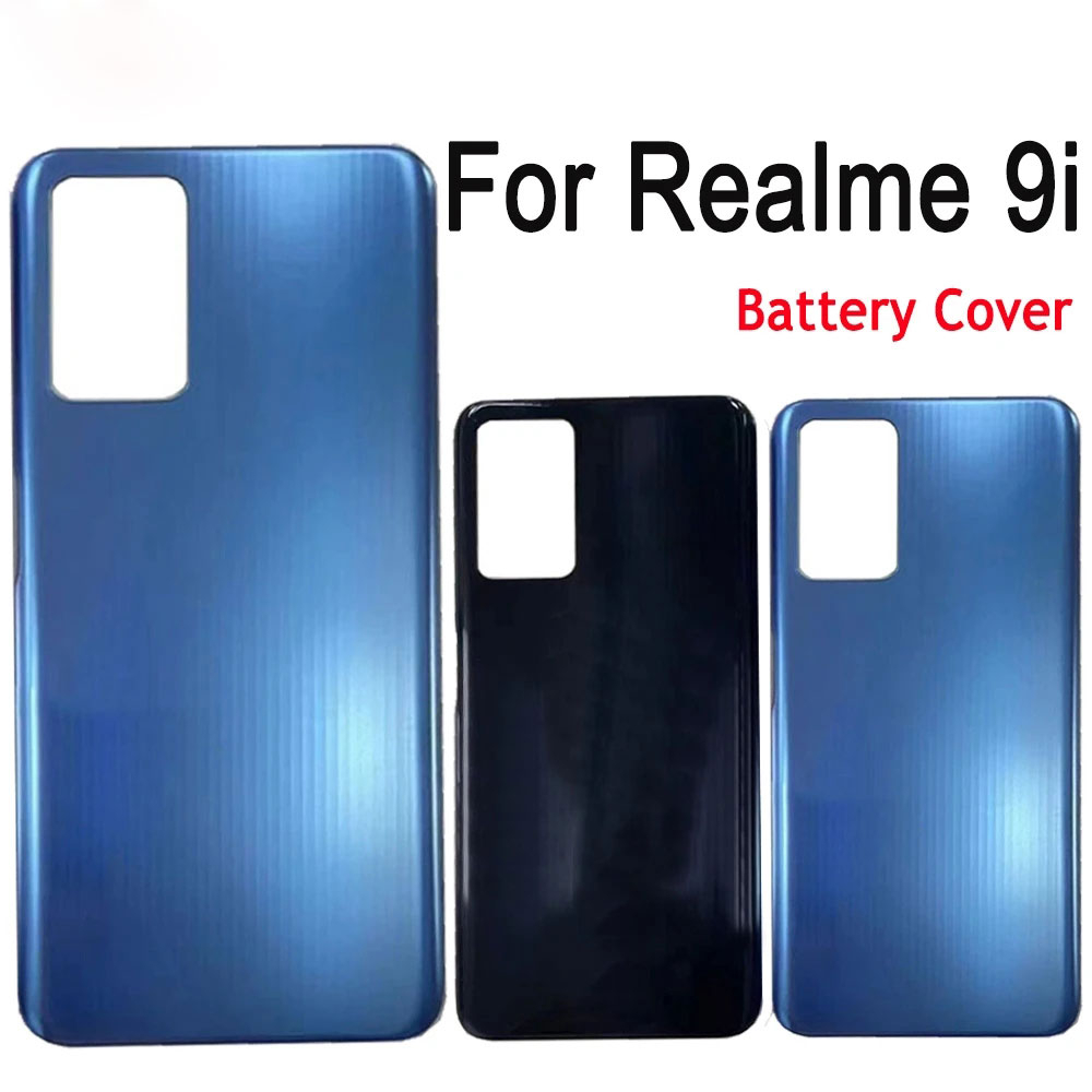 สําหรับRealme 9iแบตเตอรี่ฝาครอบกระจกด้านหลังสําหรับRealme 9i RMX3491 ฝาหลังเปลี่ยนใหม่สําหรับRealme9