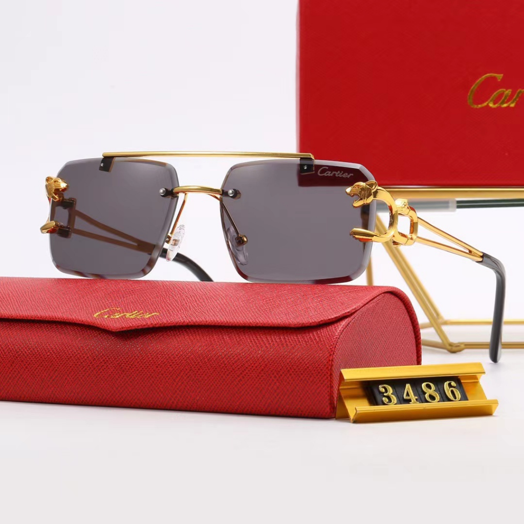 ใหม่ Cartier แว่นตากันแดด เทรนด์ unisex UV400